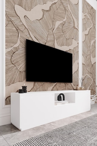 Vanguard 3 Kapaklı Tv Ünitesi 160 Cm - Beyaz Beyaz