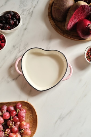Karaca Love Demir Döküm Emayeli Sahan 16 Cm Pembe