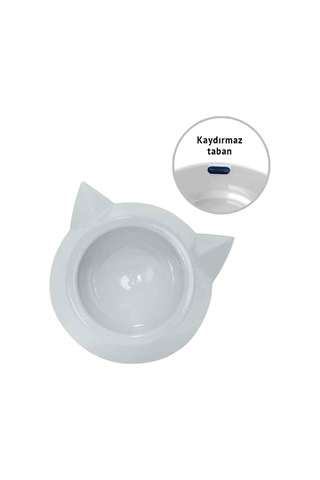 Mio Kulaklı Plastik Kedi Mama Kabı 200 ml