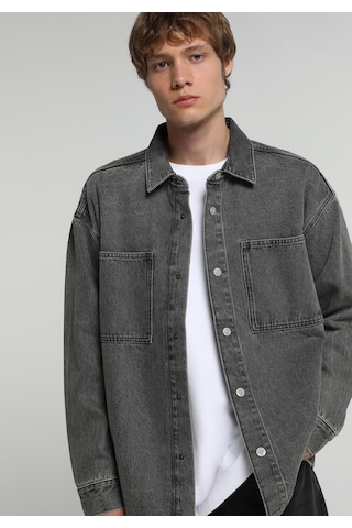 Colin's Colins Oversize Fit Erkek Grey Denim Shacket Cl1082677 Q1.v1 Dn45148