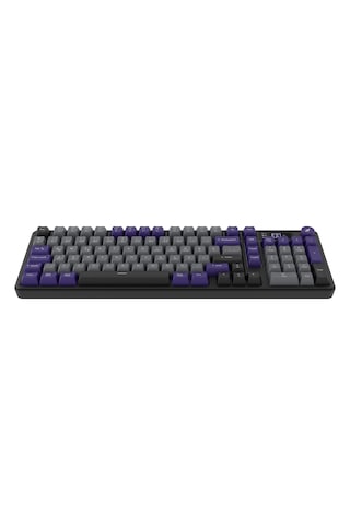 Hawk Gaming Hk258 Membrane Lcd Rgb Kablosuz/bluetooth Gri Mor Full Türkçe Gaming Klavye