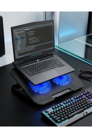 Çift Fanlı Sessiz Laptop Soğutucu 17 İnç Uyumlu Uczzzn99bilgisayarfanı-3