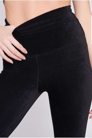 Oroverde Kadife Fitilli Tayt SiYAH