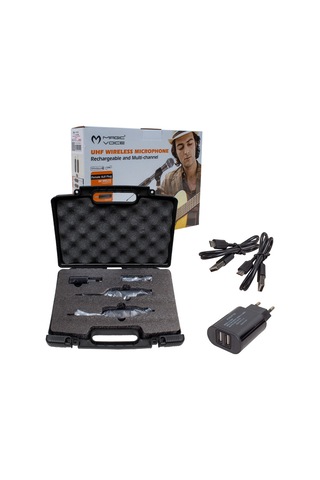 Ayt Magicvoice Mv-19587 Gitar Tip Kablosuz Mikrofon Uhf Kablosuz Verici Müzik Aleti Kablosuza Çevirici