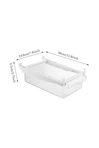 Yaleker Buzdolabı İçin Pp Plastik Şeffaf Çekmeceli Depolama Kutusu - Yiyecek Düzenleyici, Kablo/sıralı Montaj, 30x16x8cm Şeffaf