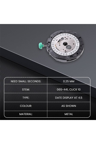 Xurunkeji Ayar Kolu 4,5 Saat Takvim Pozisyonu İle Miyota Os20 Kuvars Saat Hareketi İçin Uygundur Diğer