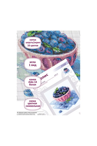 Rıolıs Bahçe Yaban Mersini Ekose Tablo Seti 20x20 2168 178790741