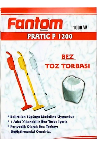 Fantom Pratik P1200 - Speedy Du 2000 - Beyaz Toz Torbası - 15 Adet