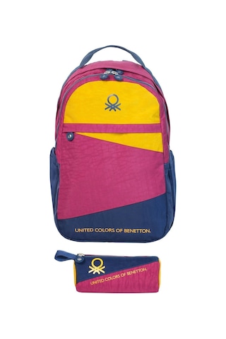 United Colors Of Benetton Color Blocking Unisex Çocuk Çanta Seti - Kırmızı Kirmizi