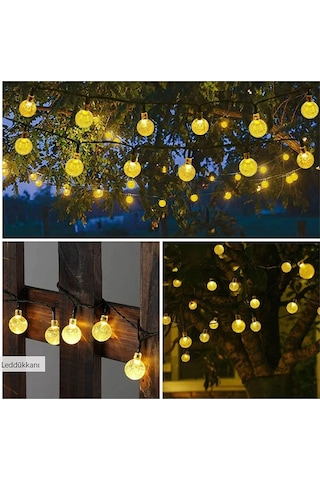 50 Ledli Günışığı 7m Led Yılbaşı Ağaç Süsü Yılbaşı Çam Ağacı 50 Led Günışığı Sarı Renk