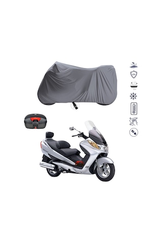 Suzuki Burgman AN 400 Arka Çanta Uyumlu Motosiklet Branda Su Geçirmez Motor Branda