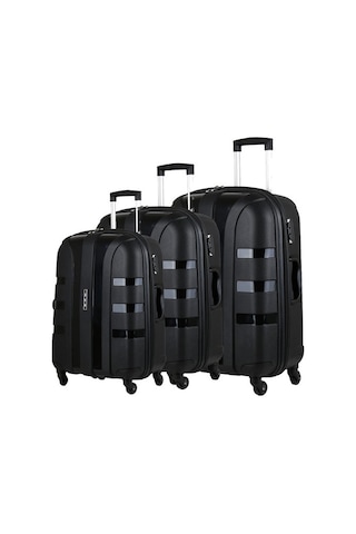 İvs Pp3 4 Tekerlekli Abs Valiz Seti Siyah