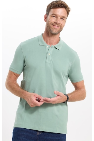 Tudors Erkek Slim Fit Dar Kesim Premium Seri %100 Pamuk Yumuşak Dokulu Merserize Yeşil Polo Yaka Tişört-50926