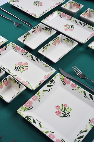 Piatti Naturali 12 Parça 4 Kişilik Bahar Kahvaltı Takımı Handmade Sunum Set Çok Renkli