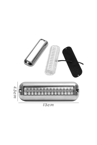 Led Bot Işığı, Yat Botu Arka Kısmı Pontoons Havuz İçin 42 Led Su Geçirmez 316 Paslanmaz Çelik Su Altı Işığı Beyaz Işık