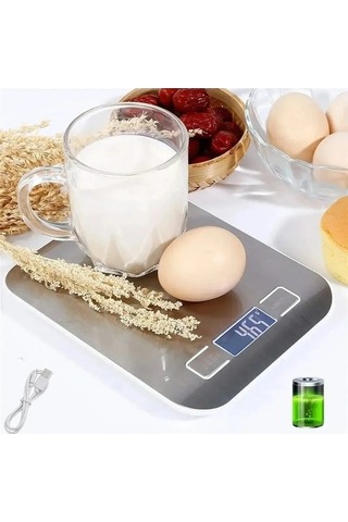 Ulzyvf Createtech Terazi Şarj Paslanmaz Elektronik Edilebilir Çelik Ambition Cb Gümüş, Şık Tasarım İle Göz Kamaştırıcı Gümüş Renk Gümüş