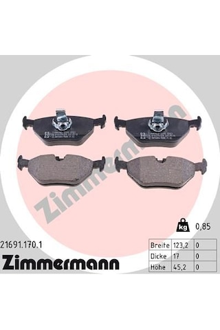 Bmw E39 Arka Fren Balata Tk 21691.170.1 Zımmermann 34216761281 Arka Takım