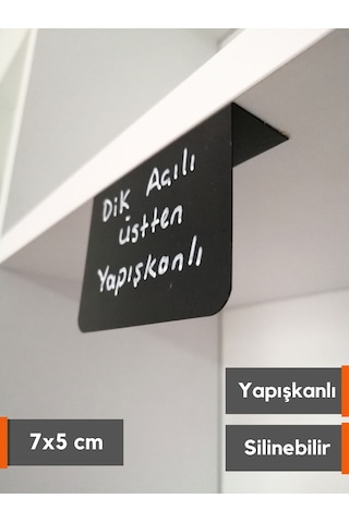 10 Adet Karatahta Siyah Ürün Etiket 5x7 Cm Yapışkanlı Raf Etiketi