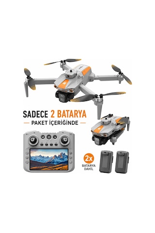 Kamera Drone Fırçasız Motor, 2.4ghz Kumanda, Fpv, 2 Batarya, Katlanabilir, Headless, 360 Takla Beyaz