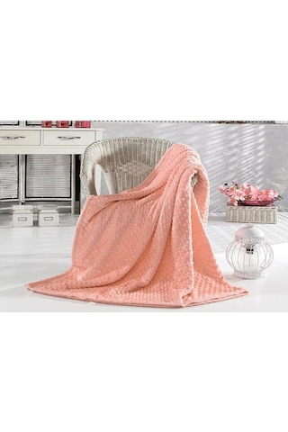 Pearly Pudra Çift Kişilik Tomurcuk Soft Battaniye Merinos Meri
