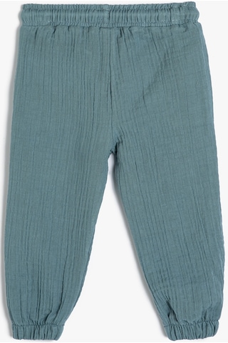 Koton Jogger Pantolon Cep Detaylı Beli Lastikli Dokulu Mavi 4smb40011tw 4SMB40011TW614 Mavi