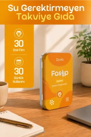 Fastlip D3 & K2 Vitamini Strip Form 30 Film Tablet