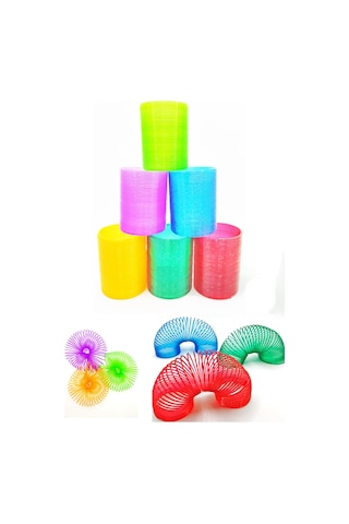 Renkli Stres Yayı Oyuncak Stres Yayı - 5 Cm Çapında - 1 Adet
