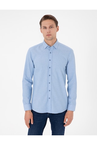 Pierre Cardin Erkek Açık Mavi Gömlek Desenli 50298878-vr003 Açık Mavi