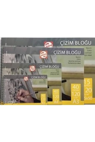 Talens Resim Bloğu 120 G - A3 -15 Yaprak Spiralli Defter