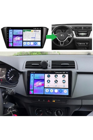 Skoda Fabia Android Multimedya Sistemi 4-64 Cadence R18 2015-2020 Ön Kayıt Kamera  9"