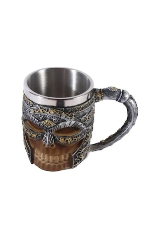 Miğferli Kuru Kafa Tasarım Kupa Bardak