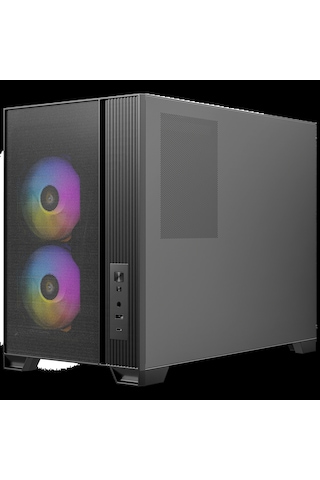 Antec Flux M Kompakt Micro-atx Oyuncu Kasası - 6x Pwm Fan Dahil - Flux Hava Akışı Platformu - 3mm Temperli Cam - Usb Type-c 3.2 Gen2 10gbps - 360mm Radyatör Desteği - Gpu Braketi Dahil