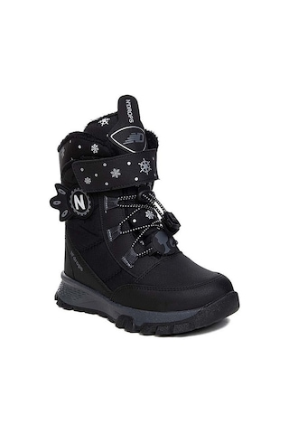 Kids Club Shoes Ndrops-014 İçi Yünlü Unisex Kar Botu Çocuk Bot Siyah