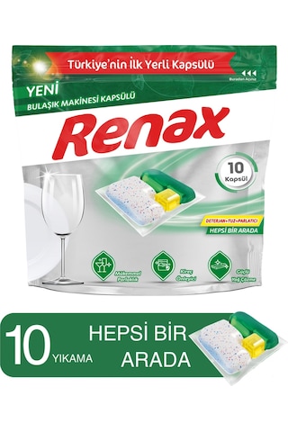 Renax Hepsi Bir Arada Bulaşık Makinesi Kapsülü 10'lu