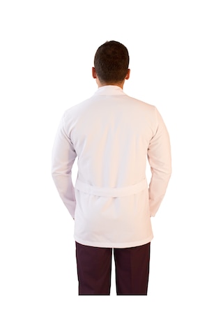 Vayteks Gömlek Yaka Ceket Boy Beyaz Erkek Doktor Öğretmen Laboratuvar Önlüğü Beyaz