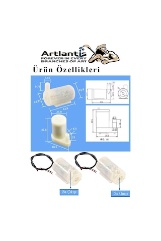 Mini Su Pompası Deney Seti 1 Adet Hortum Pil Yatağı Anahtar Mikro Dalgıç Pompa Solonoid Su Pompası Küçük Akvaryum Motoru