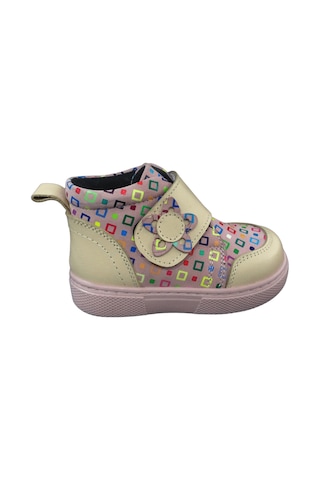 Ortopedikal 1001 Ridente Pudra Gül Kurusu Baskı Bebe Kız Çocuk Bot % 100 Deri Kalın Tek Cırtlı Pudra-gül Kurusu