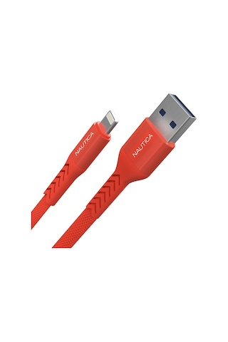 Nautica C40 Lightning to USB-A 12W Hızlı Şarj ve Data Kablosu 2.1M Kırmızı