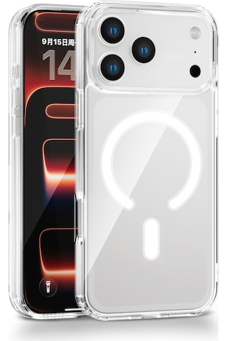 Apple Uyumlu iPhone 17 Pro Kamera Korumalı Magsafe Wireless Şarj Özellikli Lüks Şeffaf Silikon Telefon Kılıfı Apple Uyumlu iPhone 17 Pro Kamera Korumalı Magsafe Wireless Şarj Özellikli Lüks Şeffaf Silikon Telefon Kılıfı