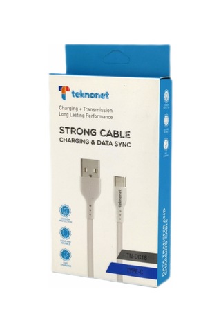 Teknonet Tn-dc18 Plastik 100 Cm Type-c Şarj Ve Data Kablosu