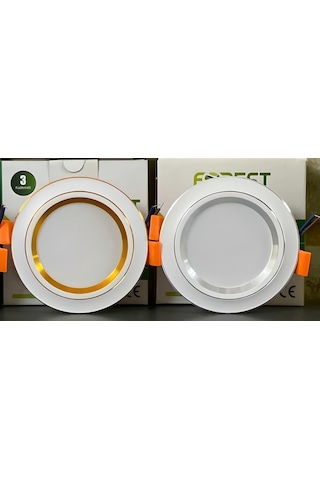7W 3 Renk Sıva Altı Led Downlight Spot - Beyaz -Krom Kasa
