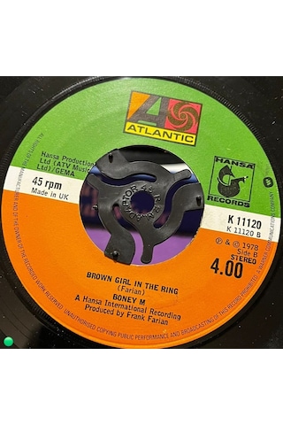 Boney M. - Rivers Of Babylon / Brown Girl İn The Ring - Atlantic Uk Baskı 45'lik