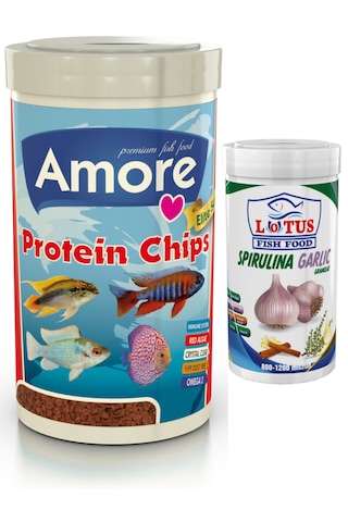 Protein Red Algae 250ml, Spirulina Garlic 100ml Balık Yemi