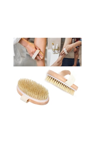 Doğal At Kılı Oval Selüloit Giderici Selülit Fırçası