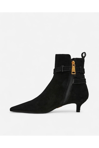 Steve Madden Roller Black Sued Kadın Siyah Topuklu Bot Roller