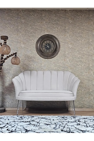 İkili İstiridye Krom Kaplama Telli Ayak Çay Seti Koltuk Tekli Ber Çok Renkli