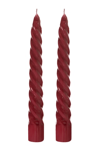 Mudo Home 2li Burgulu Şamdan Mum Bordo 18cm 1484674