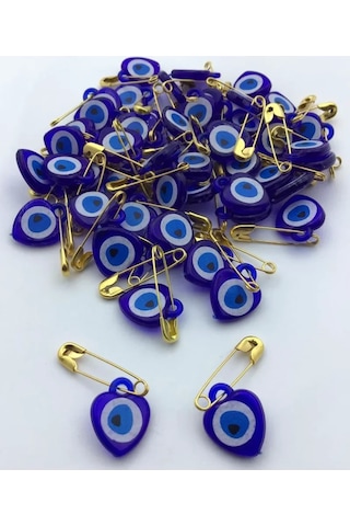 Tedar Nazar Boncuklu Çengelli Iğne 100 Adet Najmaddin (No:1) 8.5Cm X 10.5 Cm