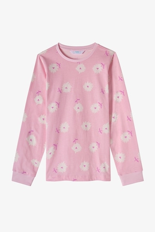 Penti Kız Çocuk Pembe Love&peace Pamuklu Uzun Kollu 2li Pijama Takımı