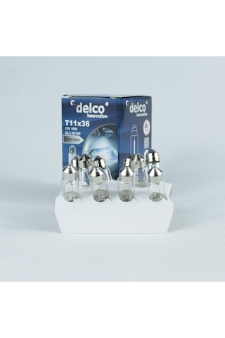 Delco U.s.a Sofit Ampul 36mm 12 Volt 10w T11x36 Halogen 10 Adet